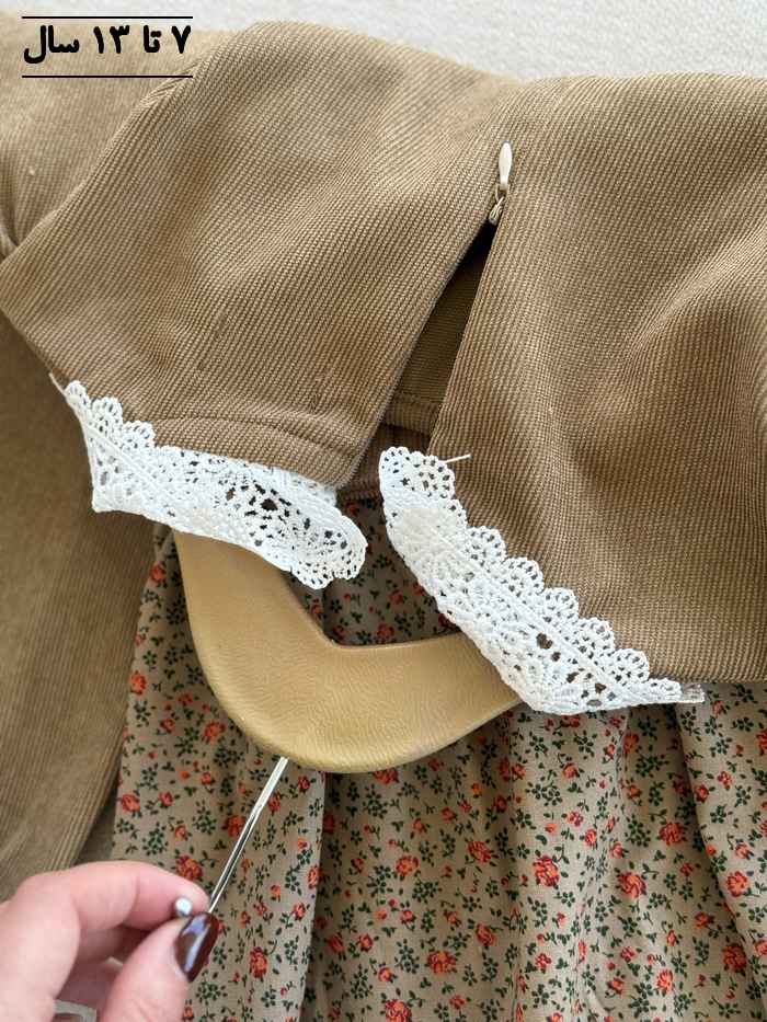 پیراهن دخترانه دلوین همراه باگیره - تصویر 8