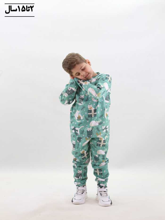 ست خواب بلوز وشلوار پسرانه حیوانات - تصویر 7