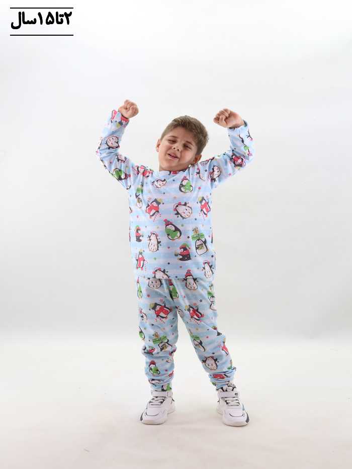 ست خواب بلوز وشلوار پسرانه حیوانات - تصویر 5