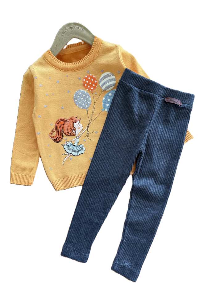 بلوز بافت دخترانه بادکنک - تصویر 3