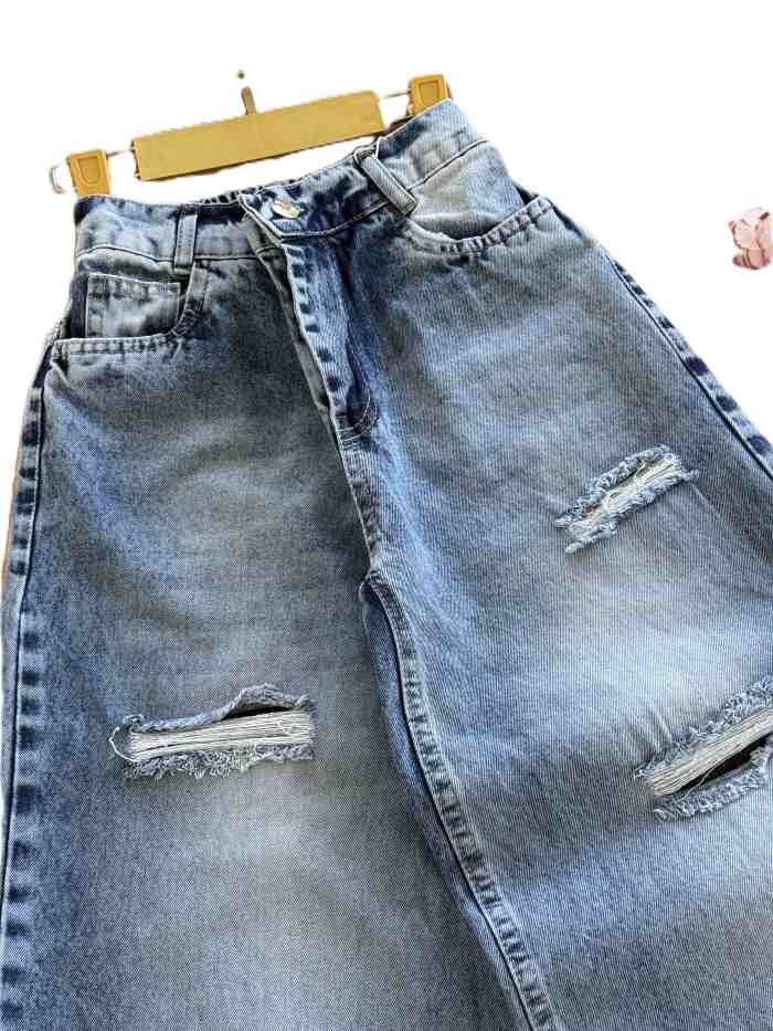 شلوار تک دخترانه لبه ریش - تصویر 5