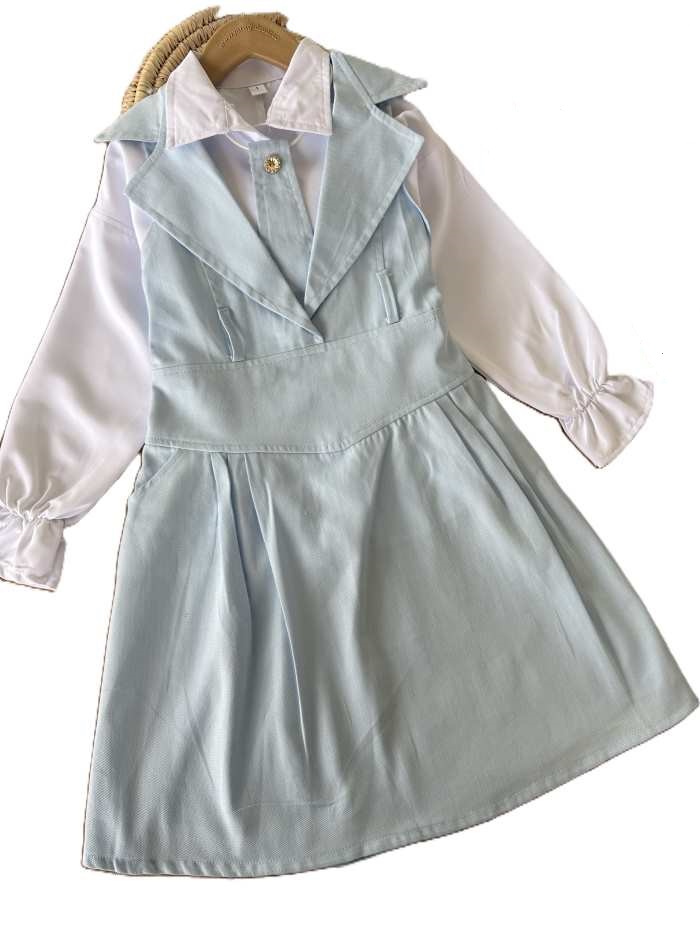 دو تیکه دخترانه بیرونی کرواتی با کمربند - تصویر 4