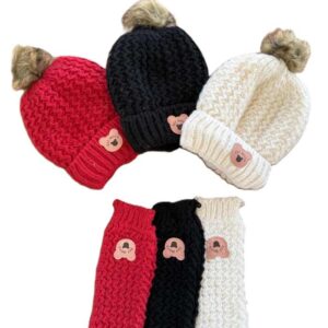 کلاه و شال گردن پسرانه تک پوم