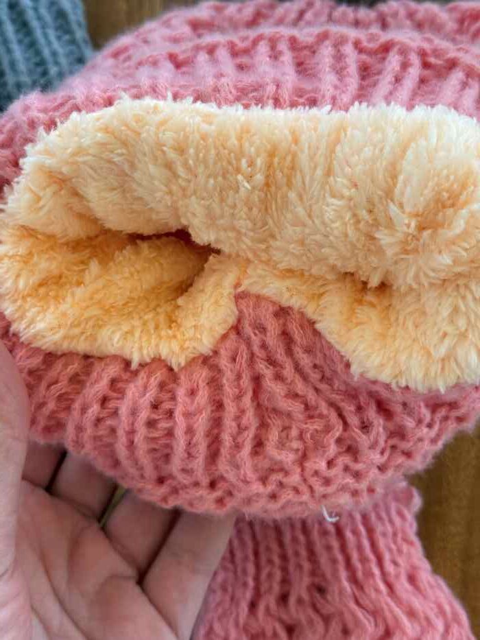 کلاه و شال گردن پسرانه تک پوم - تصویر 4