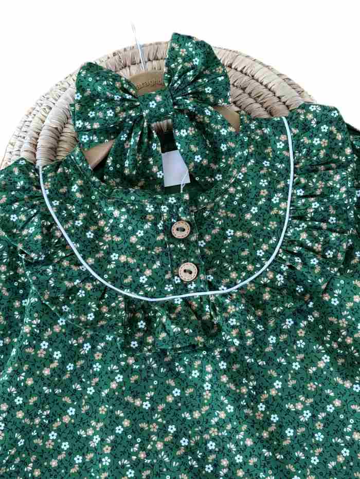 پیراهن دخترانه بیرونی دودگمه - تصویر 5