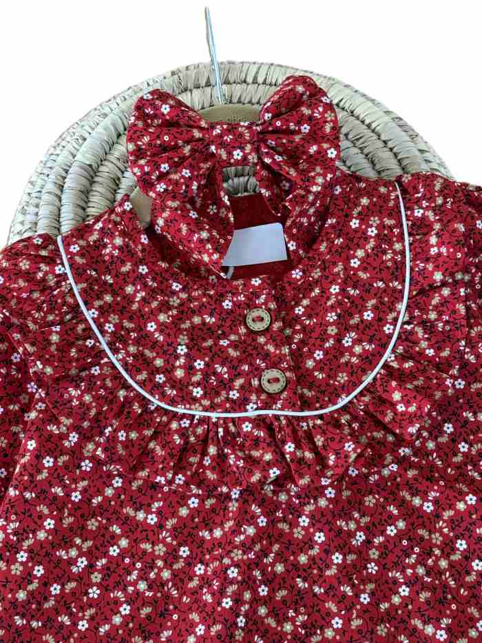 پیراهن دخترانه بیرونی دودگمه - تصویر 4