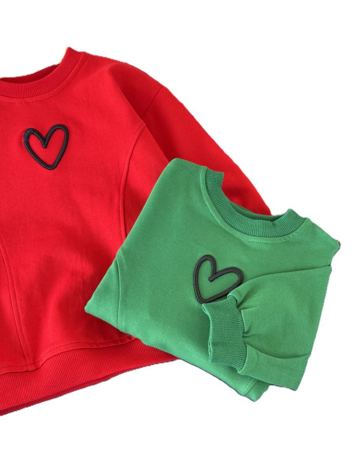 بلوز تک دخترانه گلدوزی قلب - تصویر 4