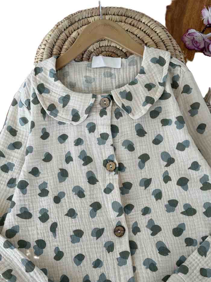 شومیز دامن بیرونی دخترانه دلسا - تصویر 4