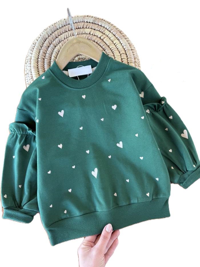 بلوز تک دخترانه قلب قرمز - تصویر 4