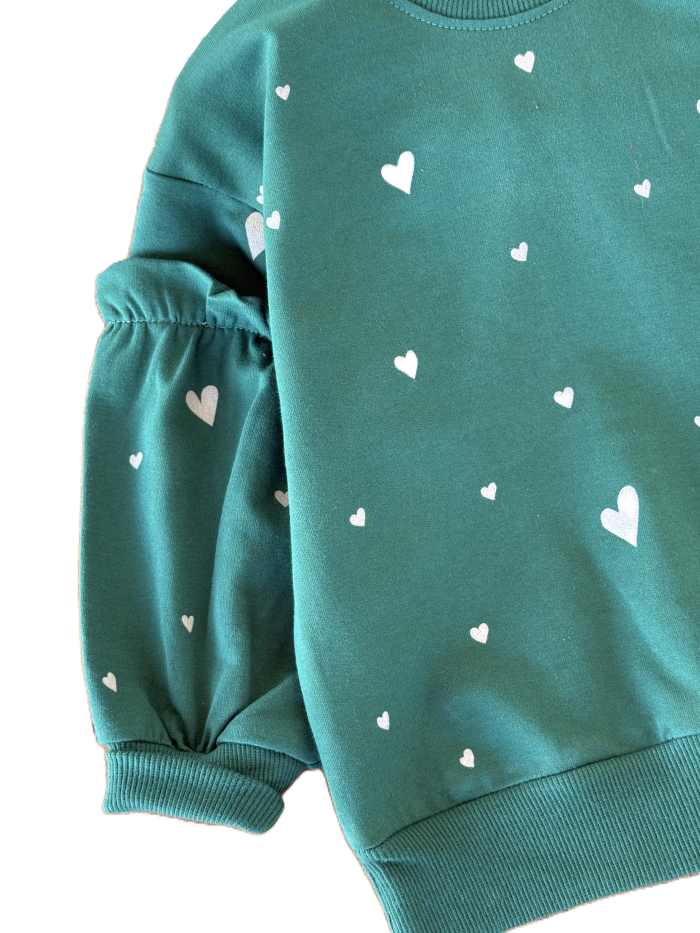 بلوز تک دخترانه قلب قرمز - تصویر 5