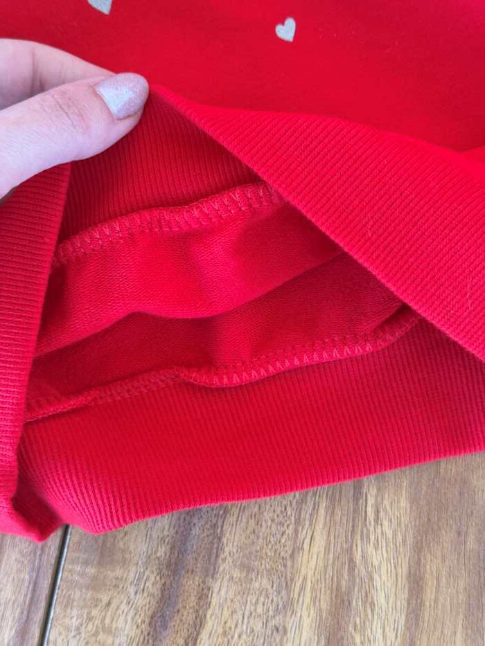 بلوز تک دخترانه قلب قرمز - تصویر 6
