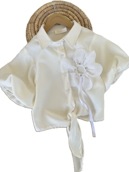 شومیز دخترانه گل مروارید