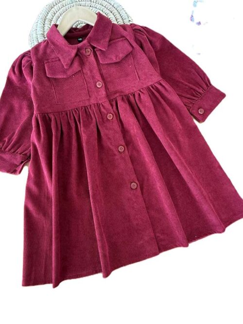 پیراهن دخترانه جلو دکمه