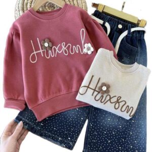 بلوز دخترانه گل برجسته