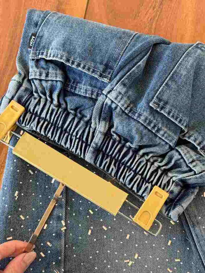 شلوار جین شافل دخترانه آنیدا - تصویر 4