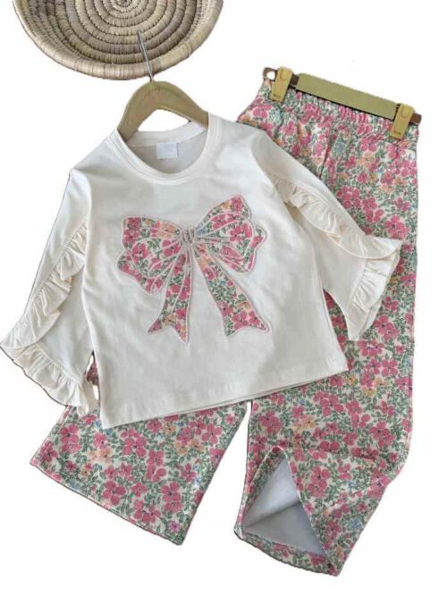 بلوز و شلوار نخ پنبه دخترانه بهارک