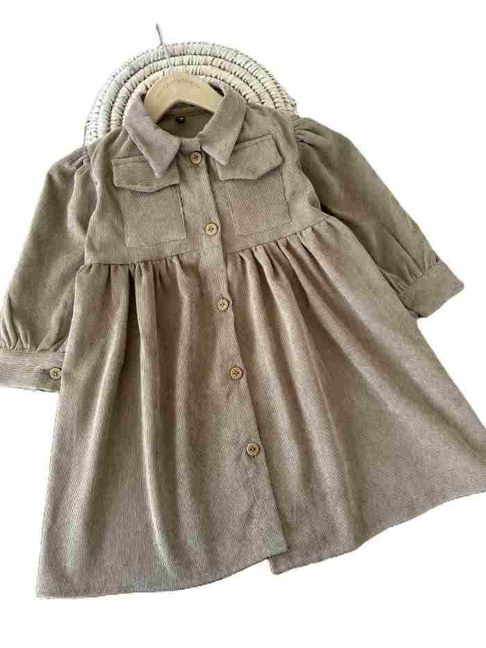 پیراهن دخترانه جلو دکمه - تصویر 3