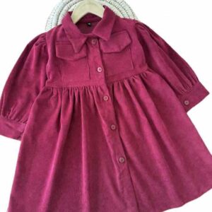 پیراهن دخترانه جلو دکمه