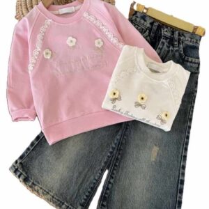 بلوز تک دخترانه جلو گیپور