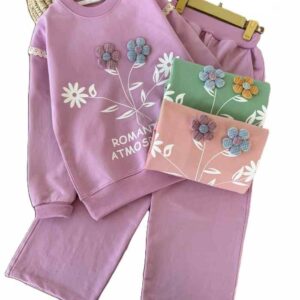 بلوز و شلوار دورس دخترانه گل برجسته