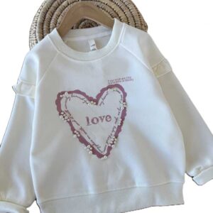 بلوز پنبه دورس دخترانه قلب مرواریدی