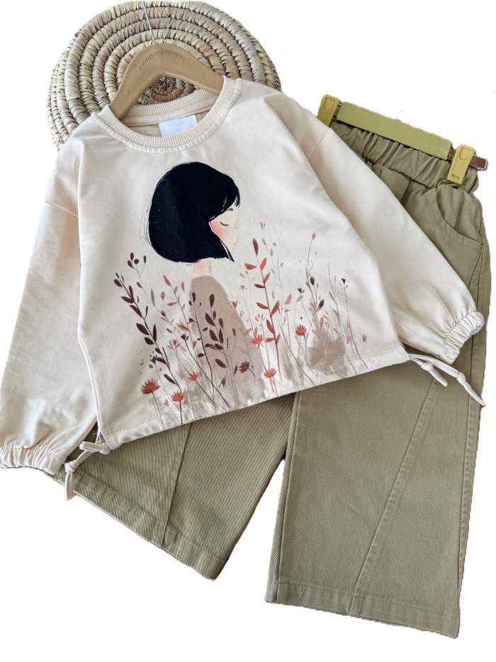 بلوز شلوار بیرونی دخترانه هیوا