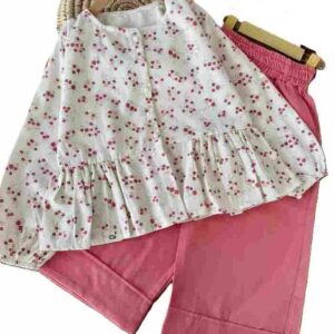 شومیز شلوار واید دخترانه گلدار