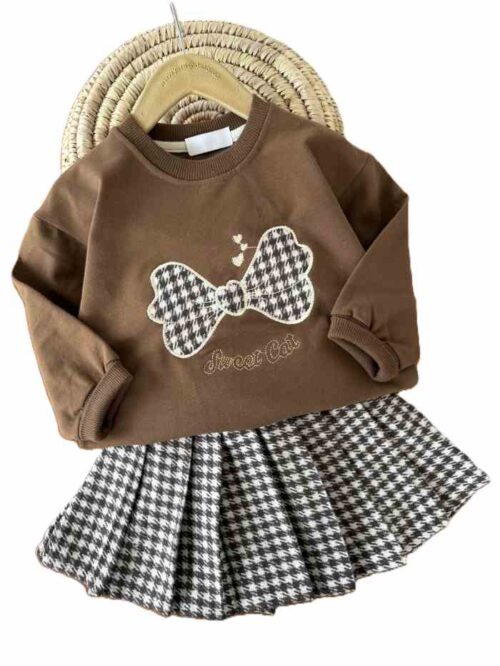 بلوز دامن پاپیون قلبی