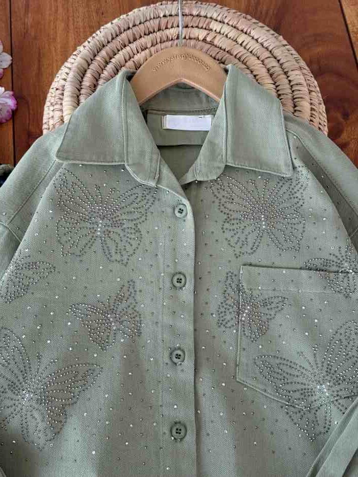 شومیز و شلوار واید دخترانه پروانه - تصویر 6