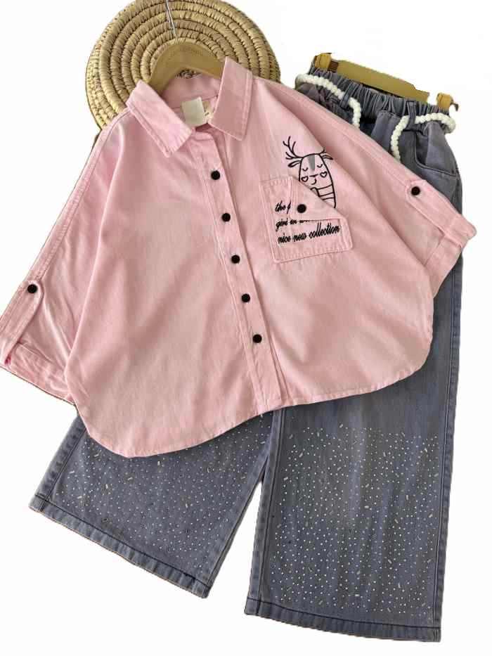 شومیز شلوار بیرونی دخترانه گوزن