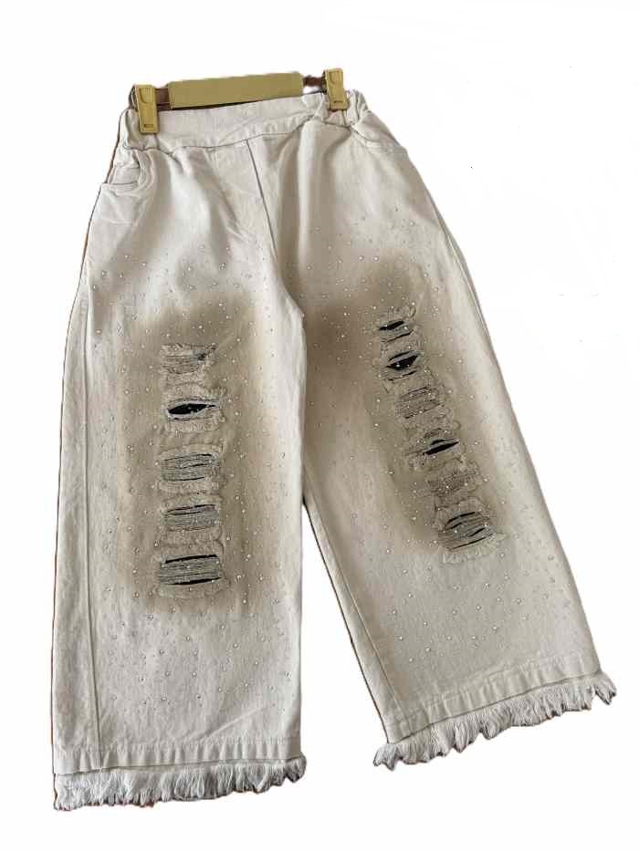 کراپ و شلوار بیرونی دخترانه Dior نگینی - تصویر 5