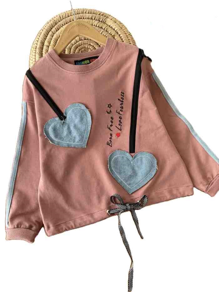 بلوز تک دخترانه زیپ دار