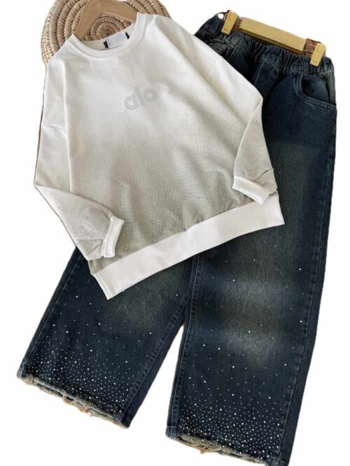 کراپ و شلوار بیرونی دخترانه طنین