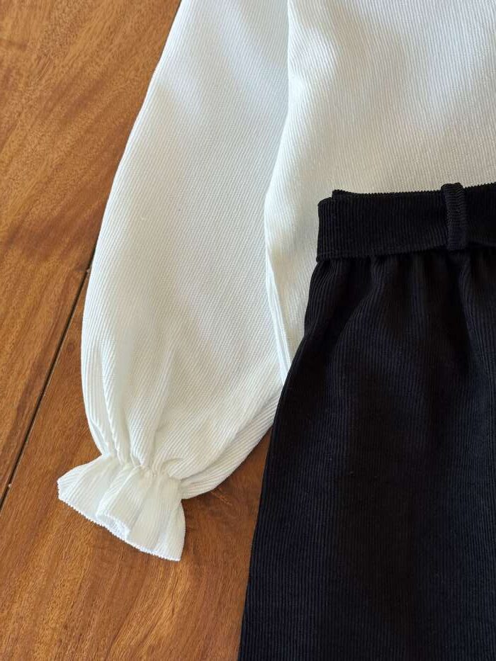 شومیز دامن دخترانه یقه BB - تصویر 4