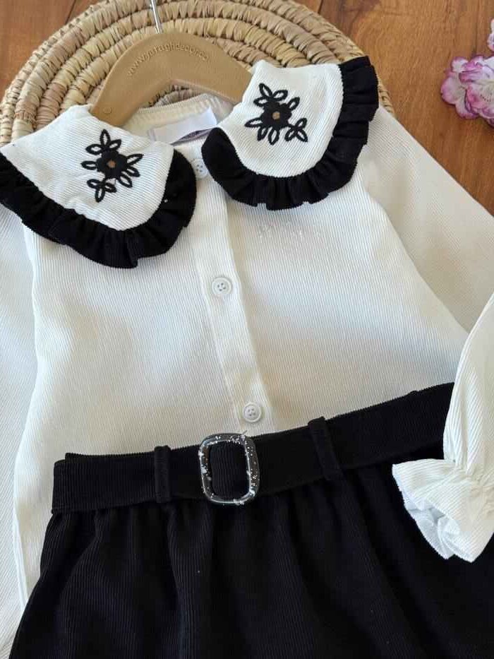 شومیز دامن دخترانه یقه BB - تصویر 6