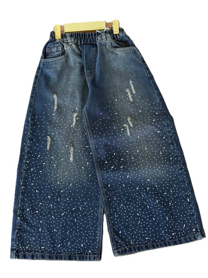 شلوار جین فول بگ دخترانه نیسا