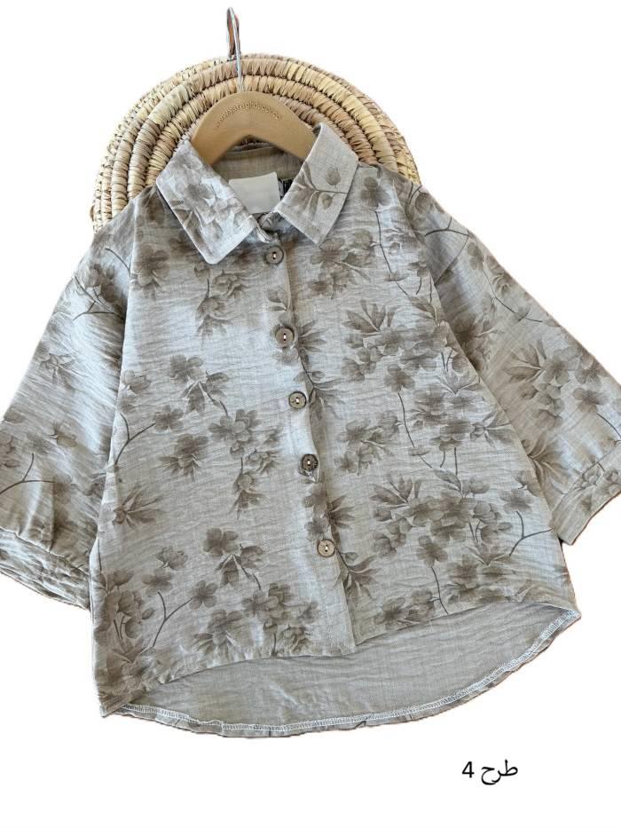 شومیز آبرنگی دخترانه طرح دار - تصویر 5