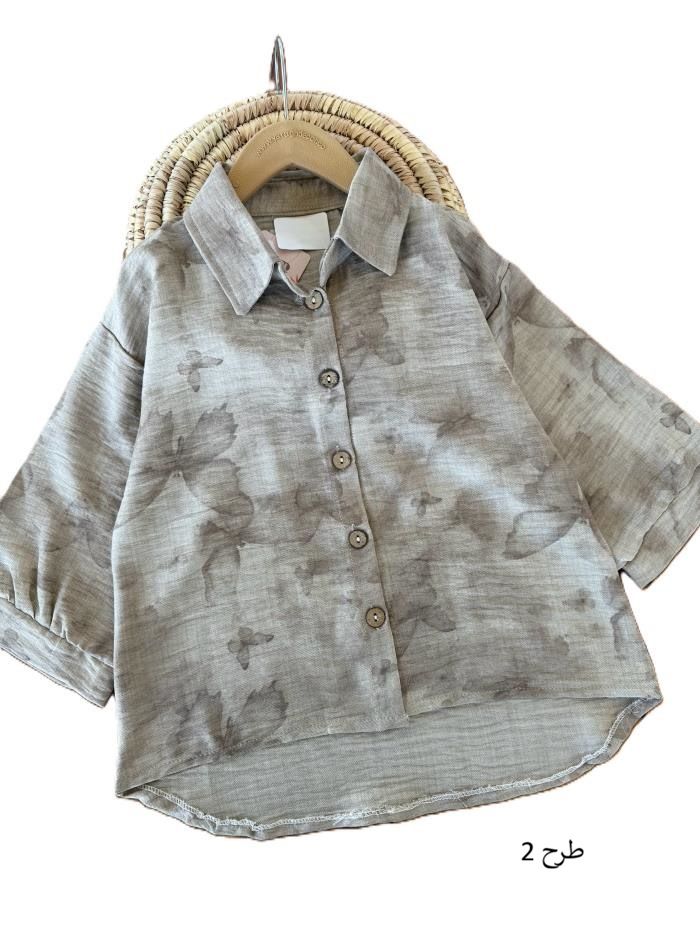 شومیز آبرنگی دخترانه طرح دار - تصویر 6