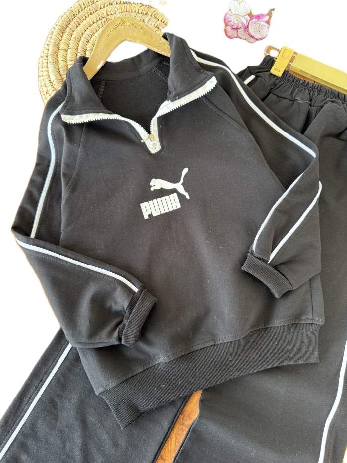 بلوز نیم زیپ با شلوار اسپرت puma - تصویر 3