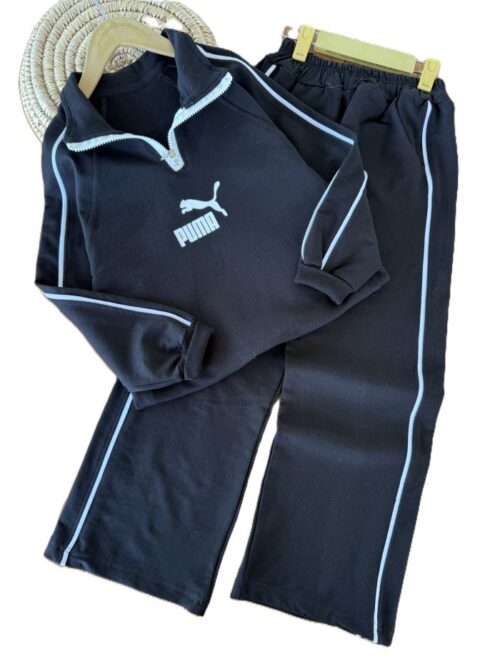 بلوز نیم زیپ با شلوار اسپرت puma