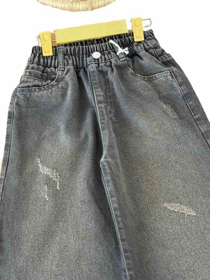 شلوار جین دخترانه شافل ملینا - تصویر 2