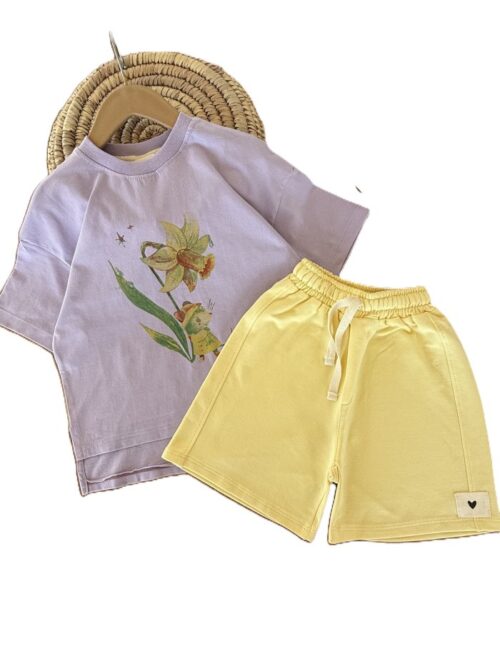 تیشرت و شلوارک باکس دخترانه موش