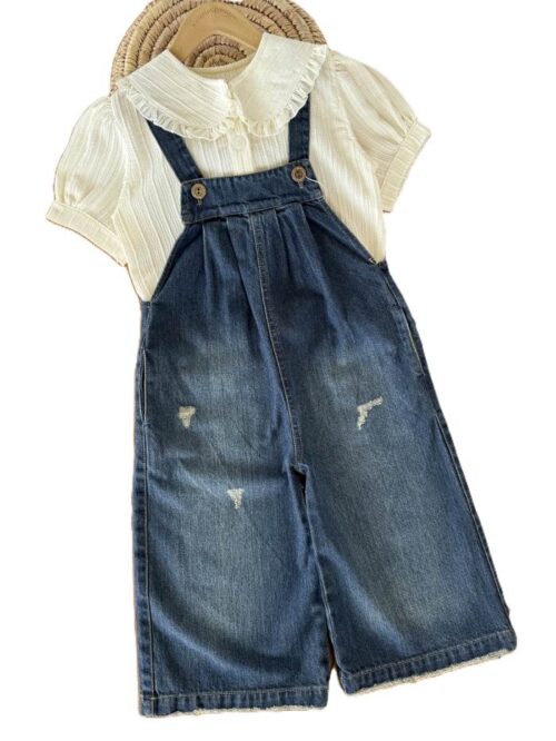 شومیز و بیلر مروارید بیرونی دخترانه