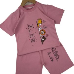 تیشرت و شلوارک راحتی دخترانه Hello