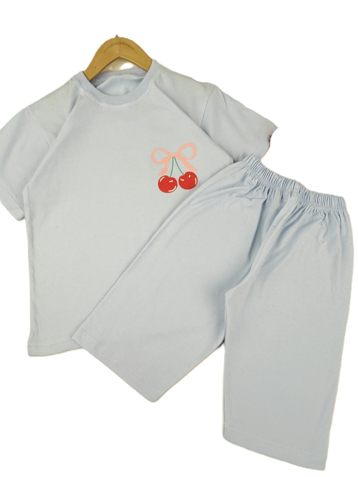 تیشرت و شلوارک دخترانه راحتی گیلاس