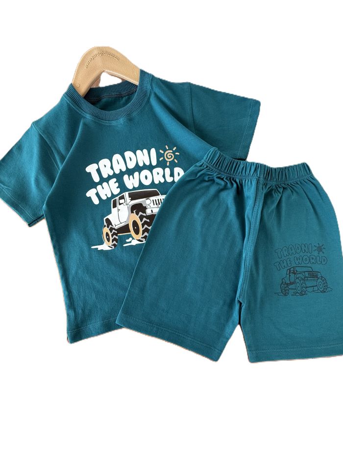 تیشرت و شلوارک راحتی پسرانه tradni