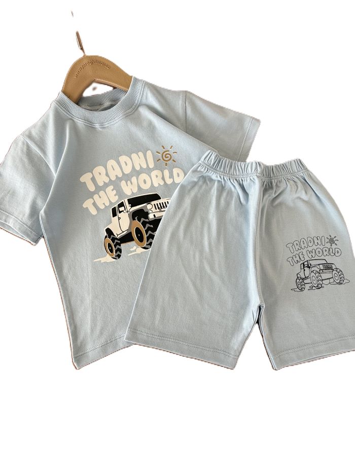 تیشرت و شلوارک راحتی پسرانه tradni - تصویر 3