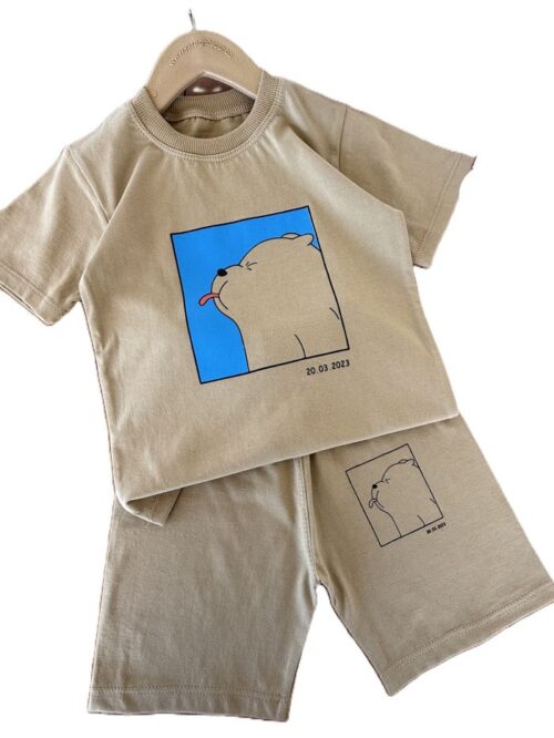 تیشرت و شلوارک پسرانه راحتی خرس