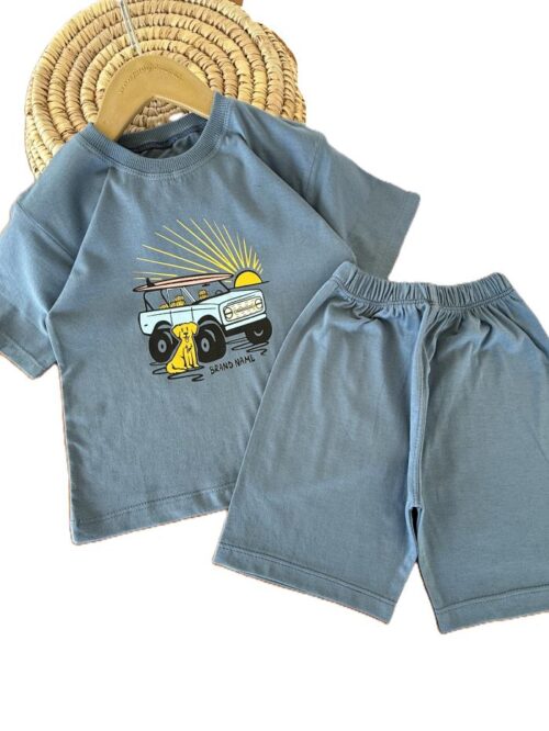 تیشرت و شلوارک پسرانه راحتی آفرود