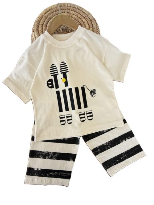 تیشرت شلوارک راحتی اسپرت گورخر